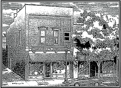 Woodsy's Music by Kent, Ohio artist Kenneth McGregor
